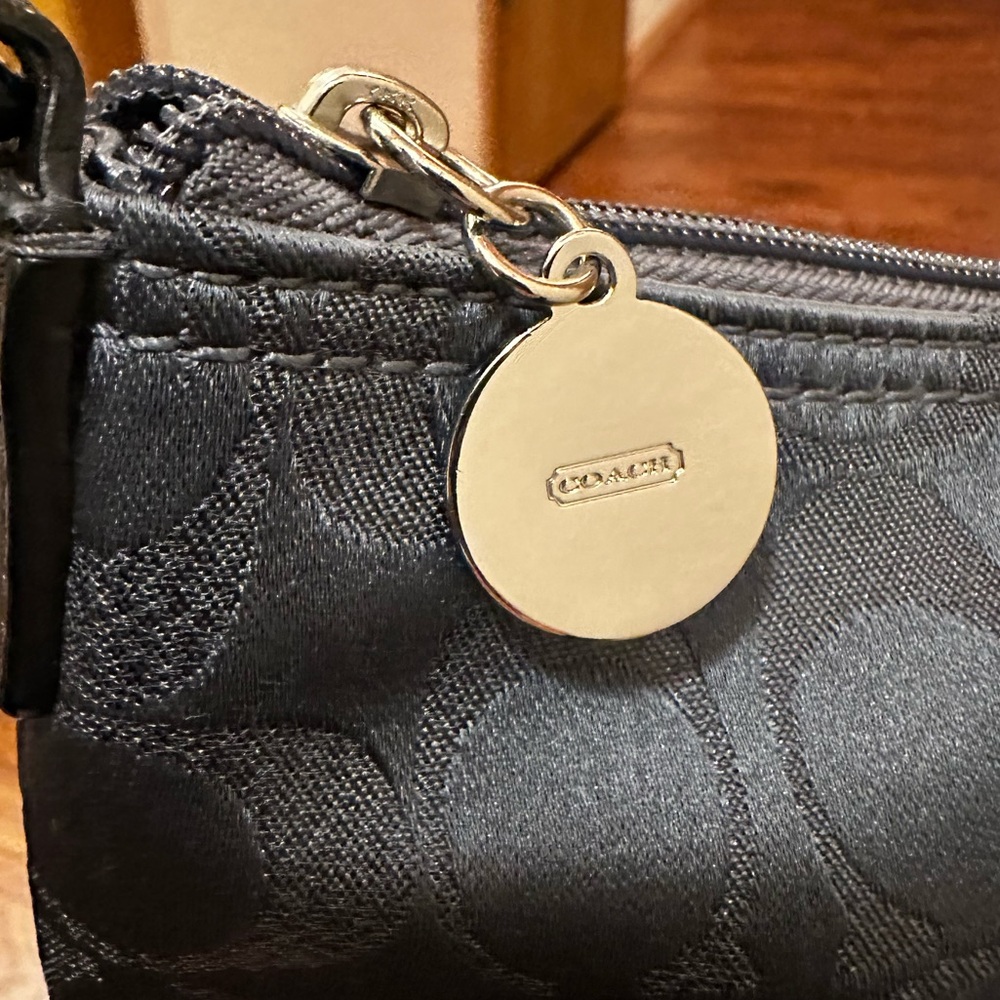 Coach Gunmetal Grey Signature Shoulder Bag, EUC - Picture 10 of 11